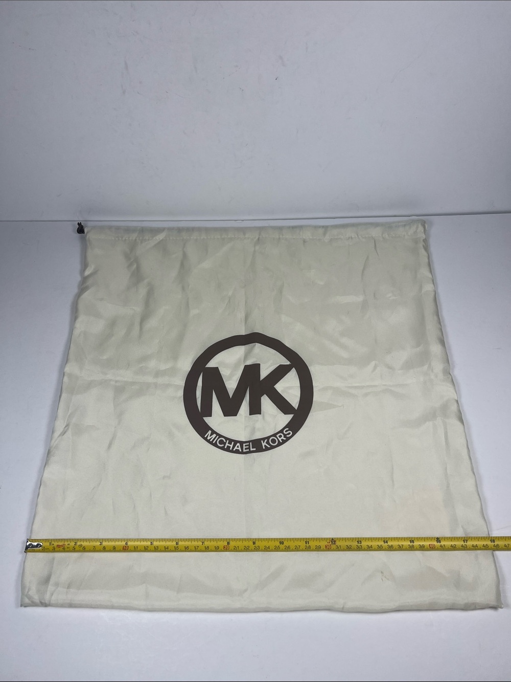 Michael Kors Cream Dust Bag with Brown MK Logo